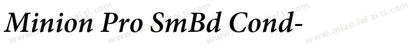 Minion Pro SmBd Cond字体转换
